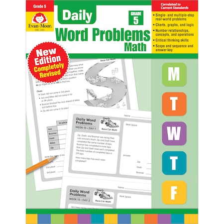 Evan-Moor Educational Publishers Daily Word Problems Math, Teachers Edition, Grade 5 3095